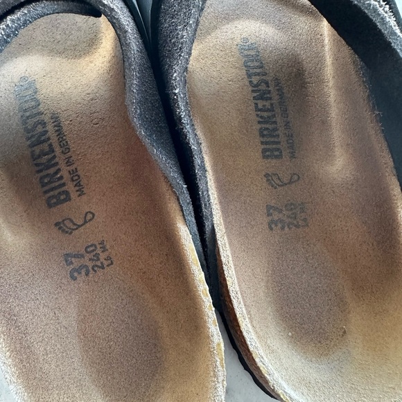 Birkenstock Kyoto Black Suede Sandals - Picture 4 of 6